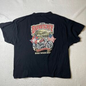 The Bowery T-Shirt Mens 3XL Black Bike Week 2018 Myrtle Beach Graphic Tee Short